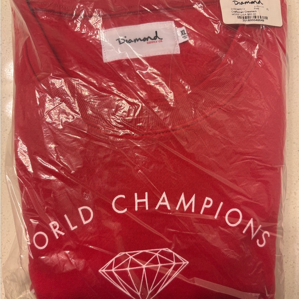 Diamond Supply Co. Red Sweatshirt - Picture 2 of 3